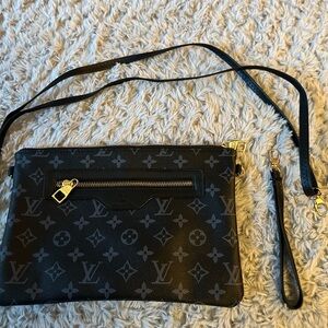 Black Monogram Crossbody Bag